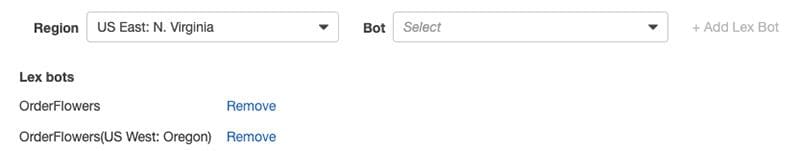 Adding Lex Bots in Connect Contact Flows