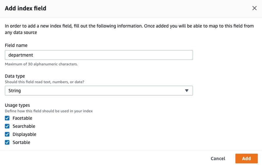 Adding a Facet to Kendra index