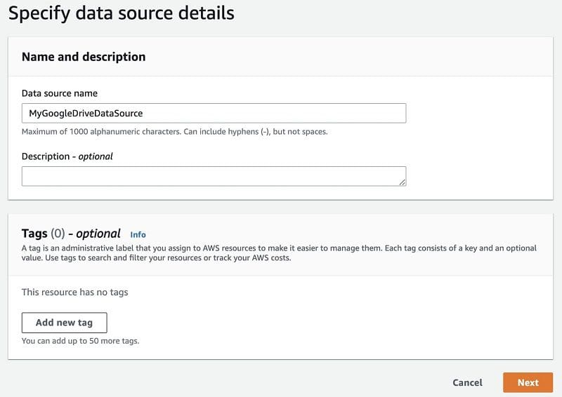 A diagram showing how to name a data source name.