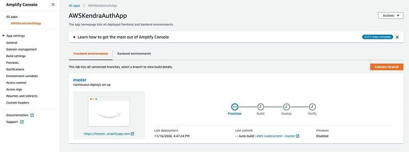 You can monitor the build progress on the console.