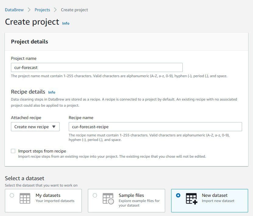 When selecting CUR data, you can select a single object, or the contents of an entire folder.