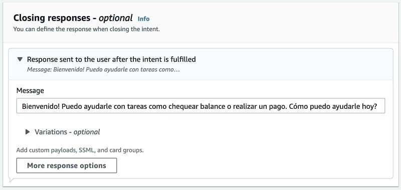 Bienvenido! Puedo ayudarle con tareas como chequear balance o realizar un pago. Cómo puedo ayudarle hoy?