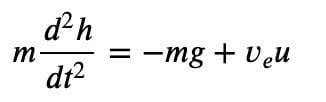 a momentum balance yields the following model: