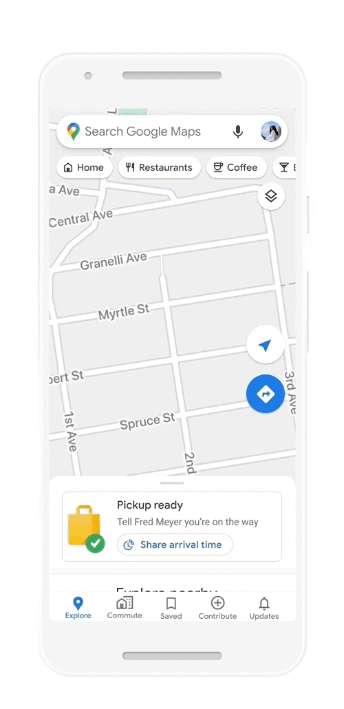 pickup with google maps