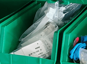 Figure 2: A closeup of a single bin which shows two adjoining bins