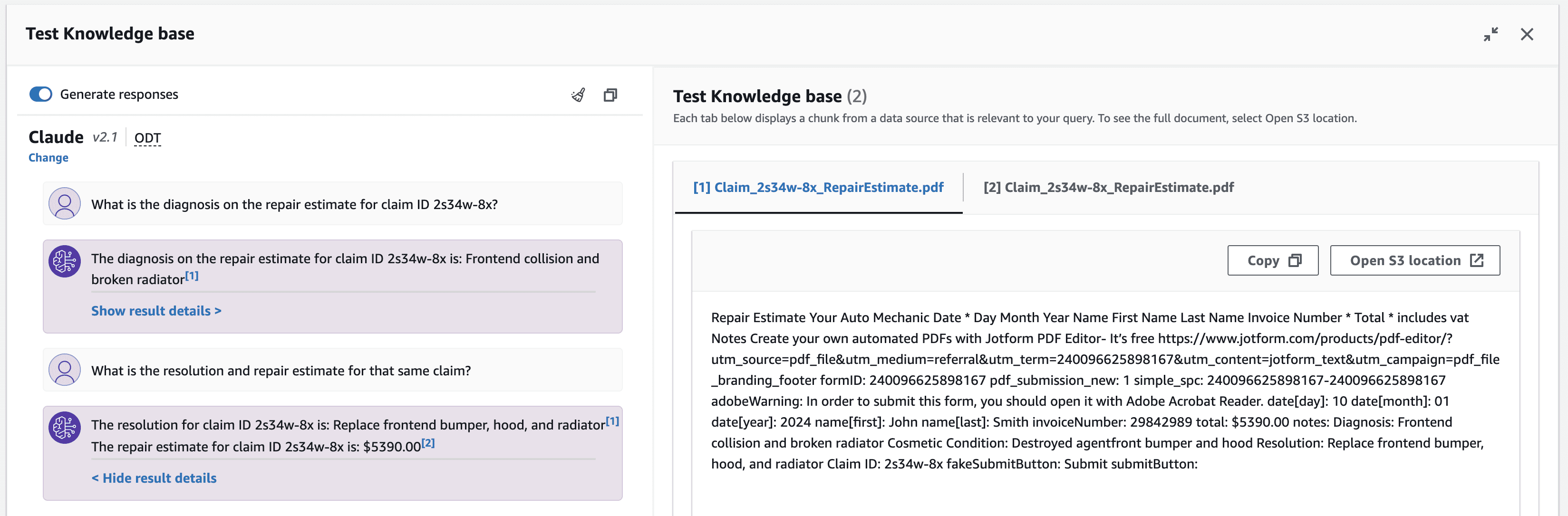 Knowledge Base Test