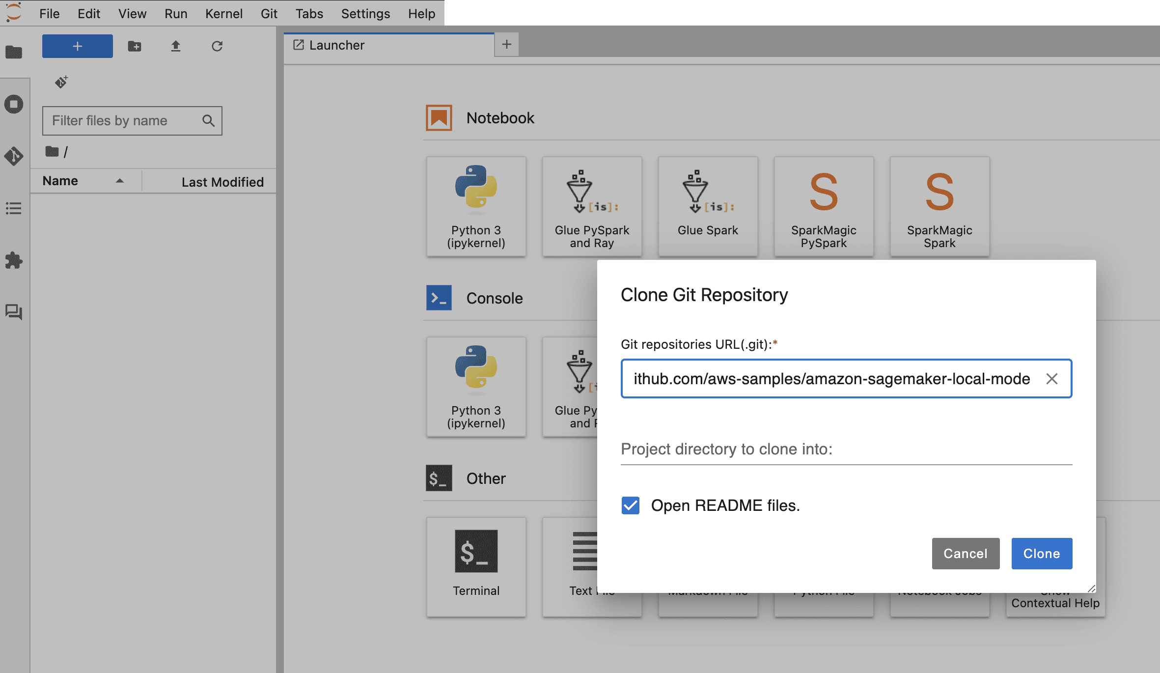 Run Python files in SageMaker Studio spaces using Local Mode