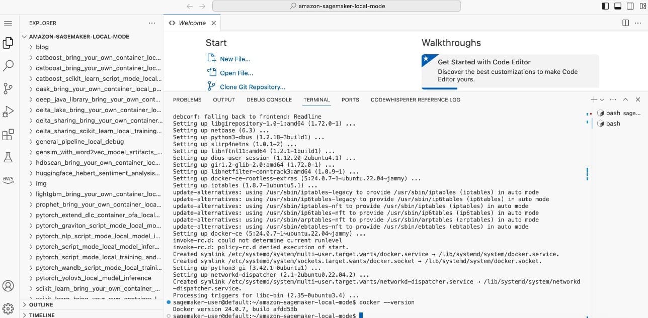 Run Python files in SageMaker Studio spaces using Local Mode