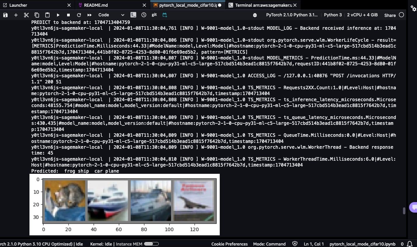 Simulate training and inference in SageMaker Studio Classic using Local Mode