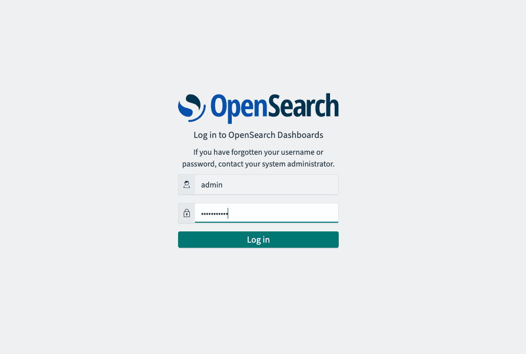 OpenSearch Login Portal