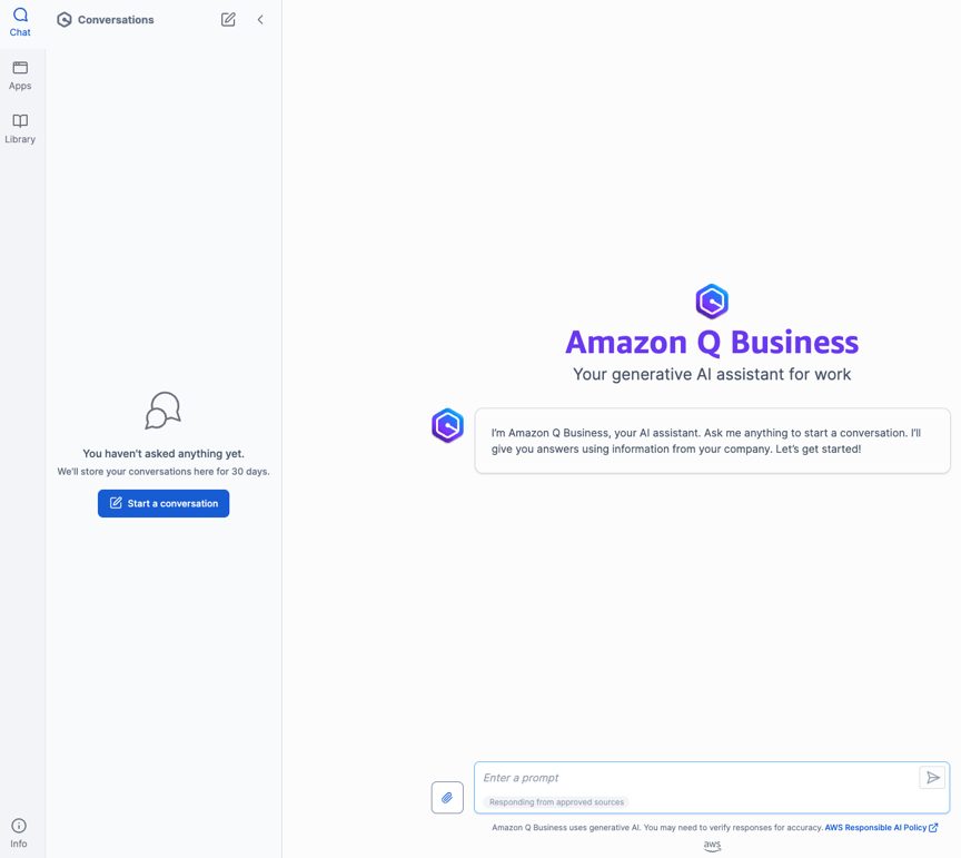 Access Amazon Q Business application