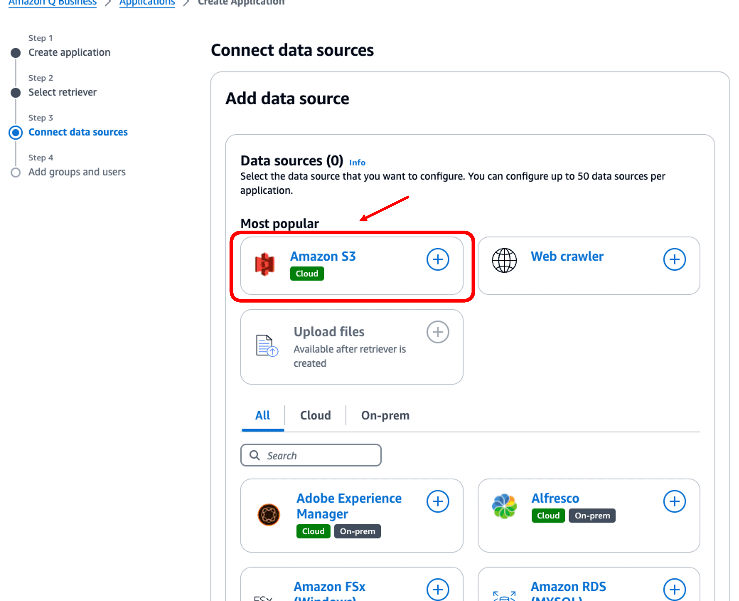 Amazon Q data source