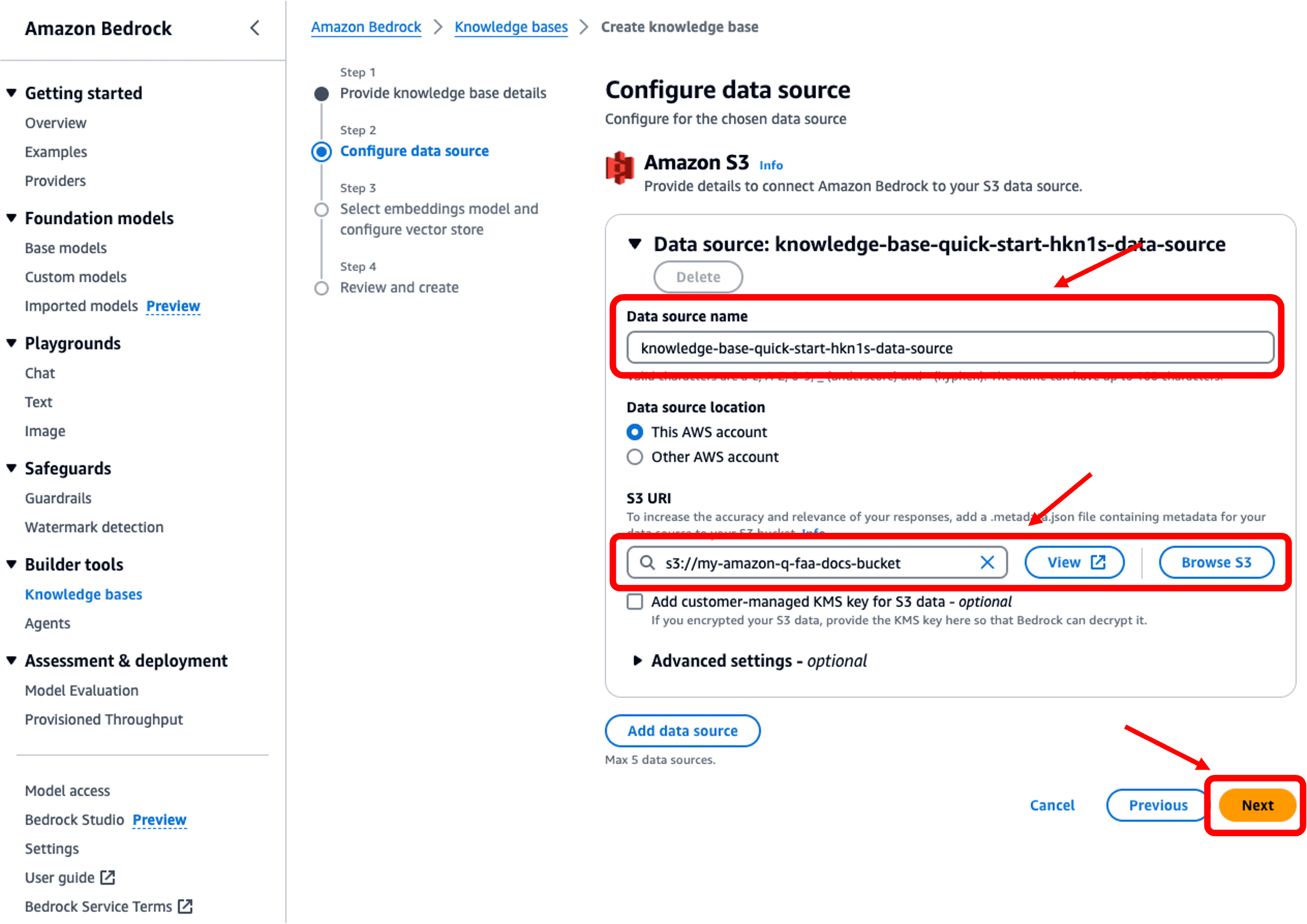 Amazon Bedrock Knowledge Base details