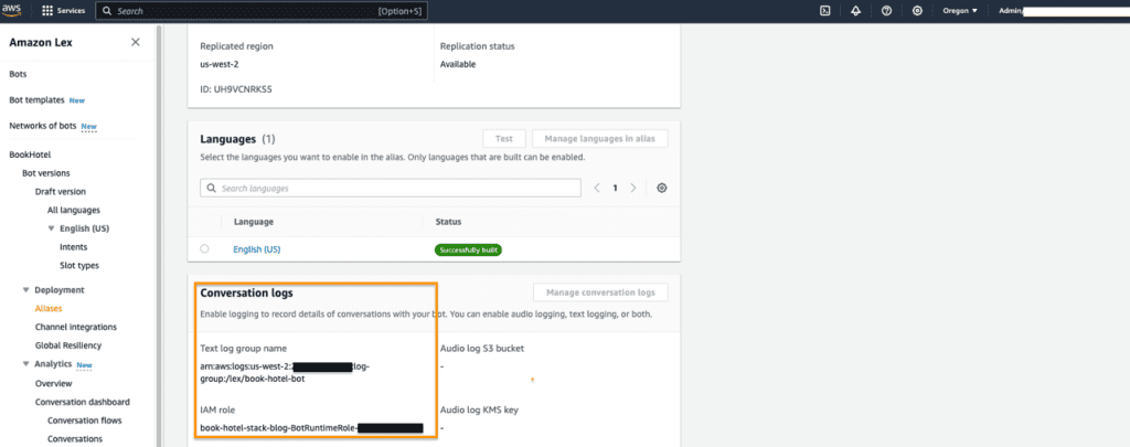 Verify Conversational logs in replica