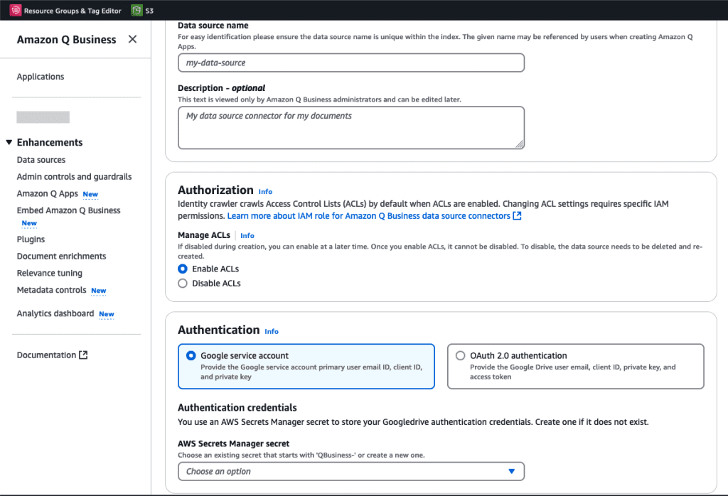 Configure Google Drive Data Source