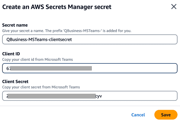 Create an AWS Secret Manager secret