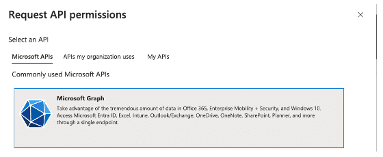 Choose Microsoft Graph