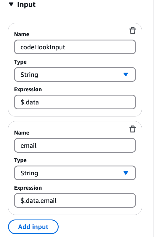 senemailLambda input