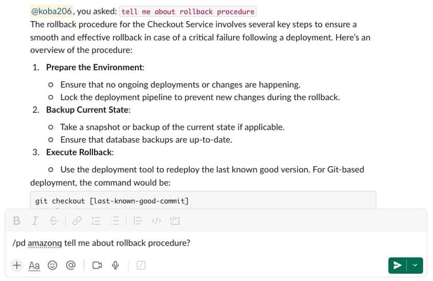 PDAdvance Q index demo screen