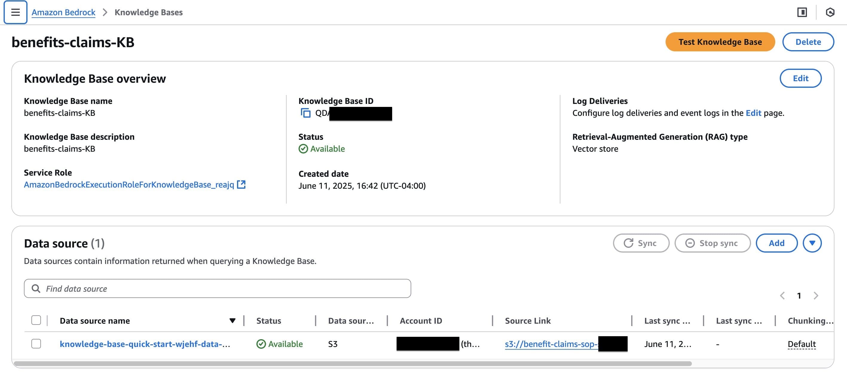 Amazon Bedrock Knowledge Bases leveraging standard operating procedures