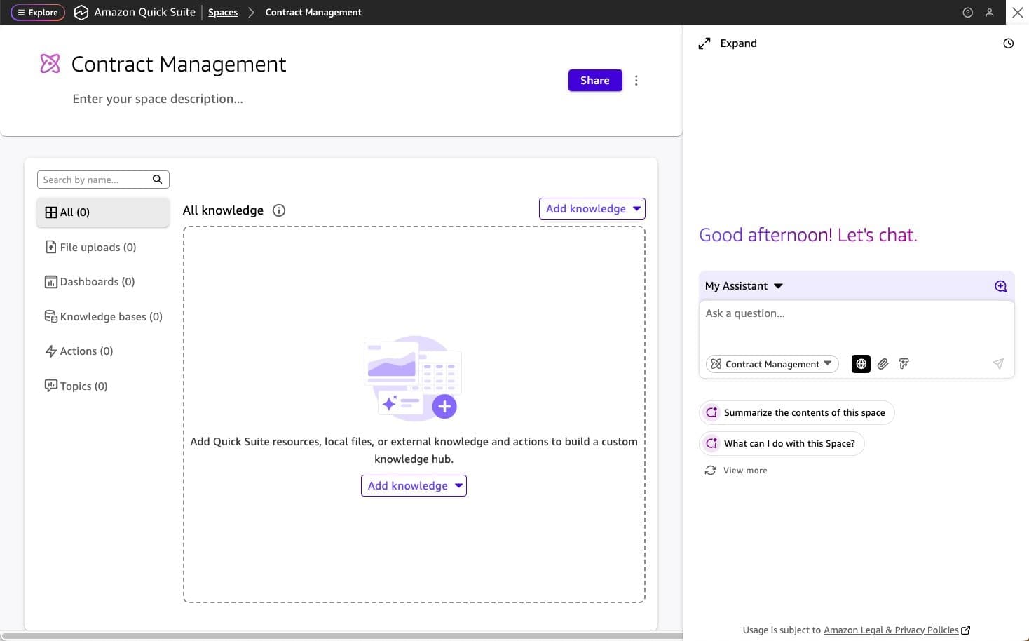 Contract Management Space
