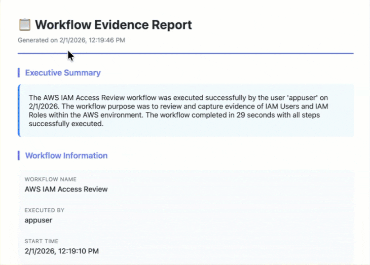 Evidence Email Report