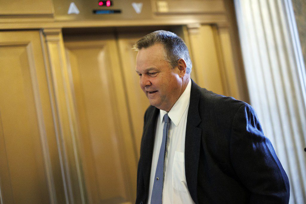 Senator Jon Tester, a Democrat from Montana, walks through the US Capitol building in Washington, D.C., US, On Saturday, Aug. 6, 2022. The Senate is in for a rare weekend session as Democrats look to pass their tax, climate, and drug-pricing bill through the budget reconciliation process. Photographer: Ting Shen/Bloomberg via Getty Images