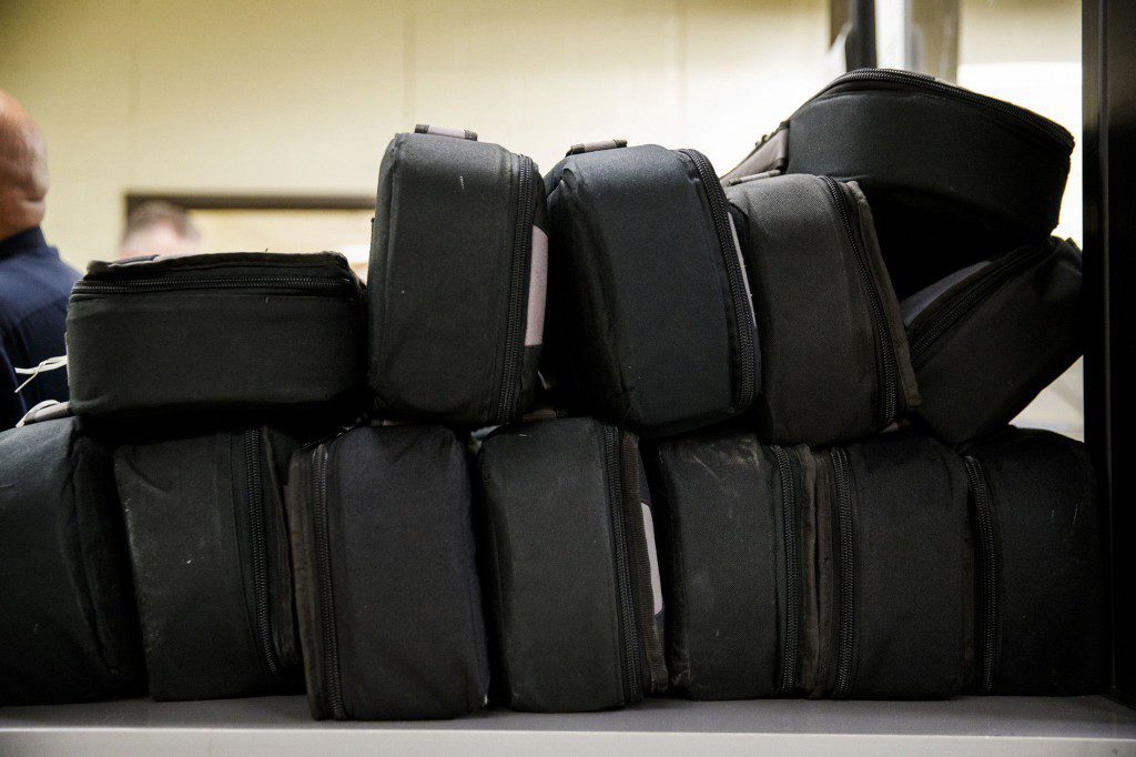 Electronic monitoring kits inside the electronic monitoring discharge facility at the Cook County Jail on April 12, 2018. (Armando L. Sanchez/Chicago Tribune/Tribune News Service via Getty Images)