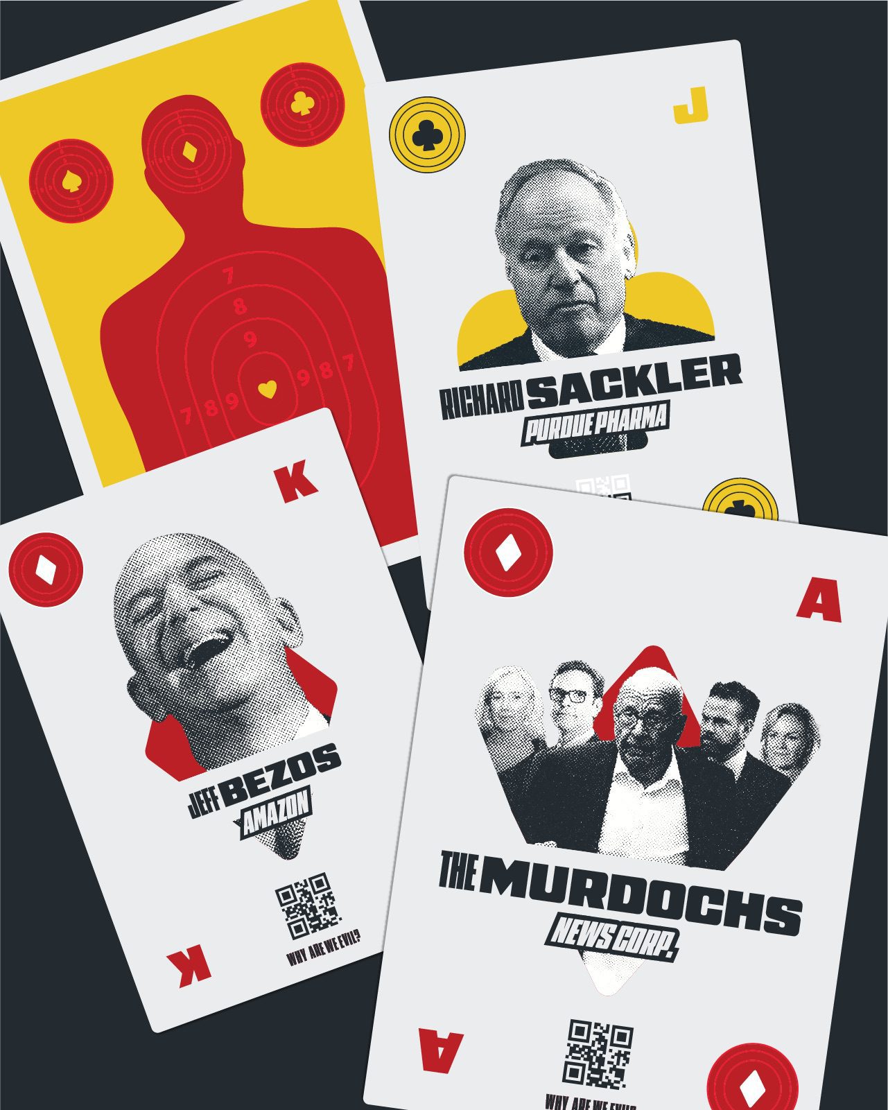 Platforms Systematically Removed a User Because He Made "Most Wanted CEO" Playing Cards